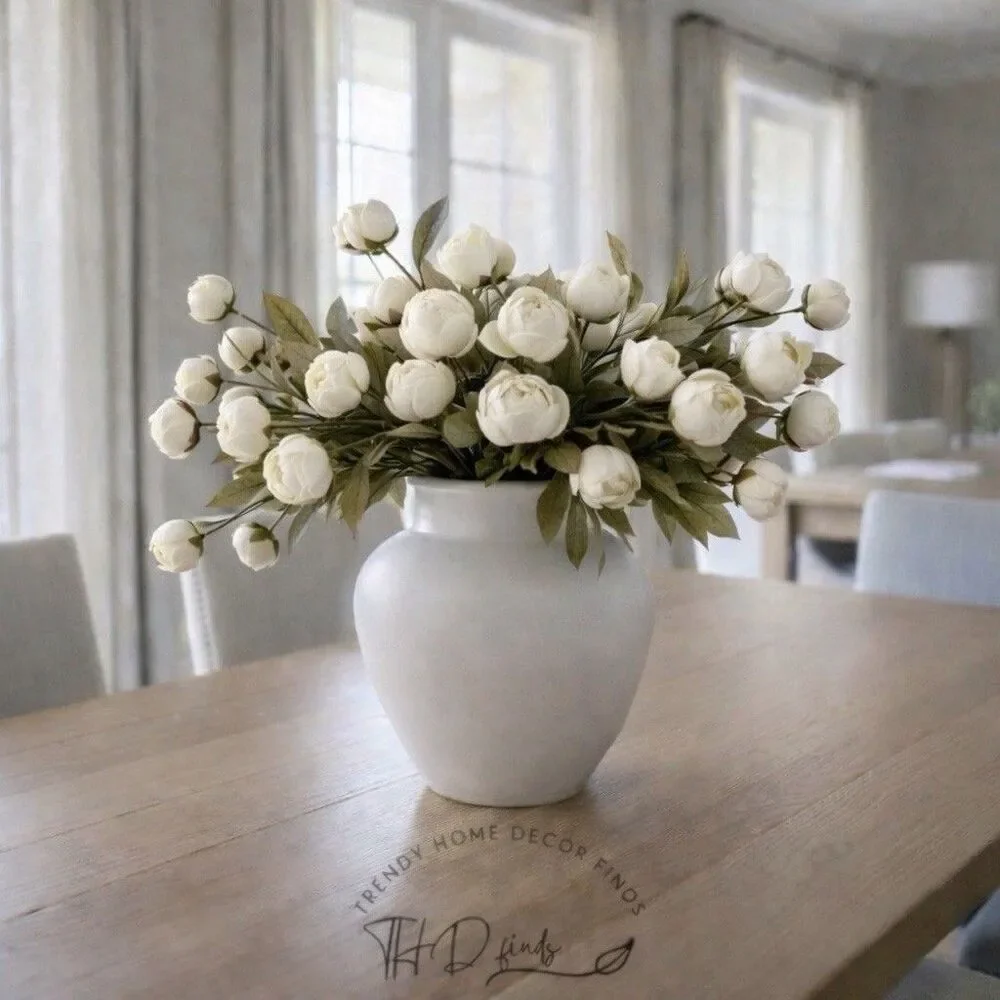 Set of 10 VIRAL CREAM Viral Michael’s Peony Stems by Ashland NEW RARE